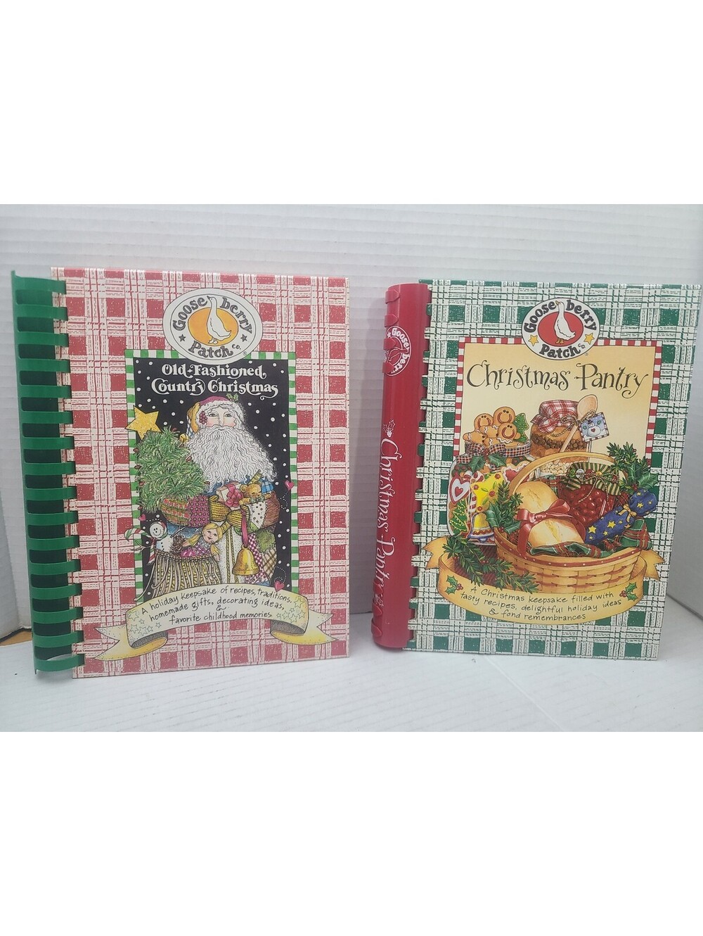 Goose Berry Patch Lot of 2 Vintage Christmas Holiday Recipe and Craft Books